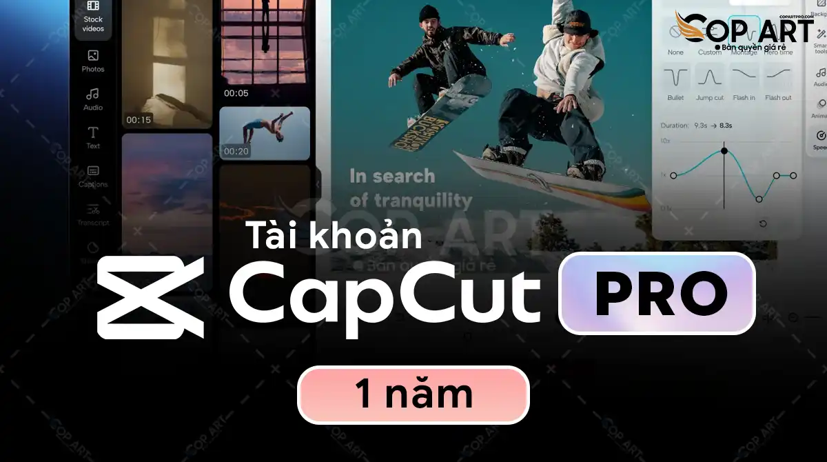 Tài khoản Capcut 1 năm (dùng riêng)